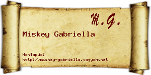 Miskey Gabriella névjegykártya